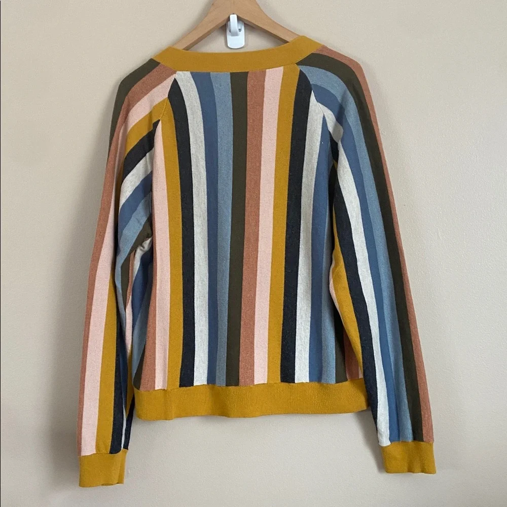 The GREAT. The Boxy Varsity Striped Cardigan Sweater Large - Picture 9 of 10